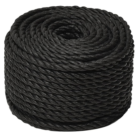 Arbeidstau svart 12 mm 25 m polypropylen