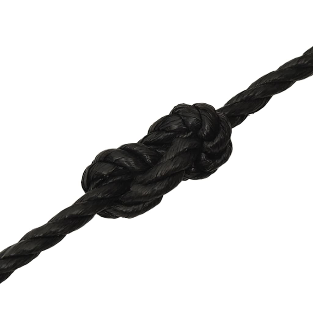 Arbeidstau svart 12 mm 25 m polypropylen