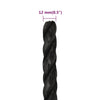 Arbeidstau svart 12 mm 25 m polypropylen