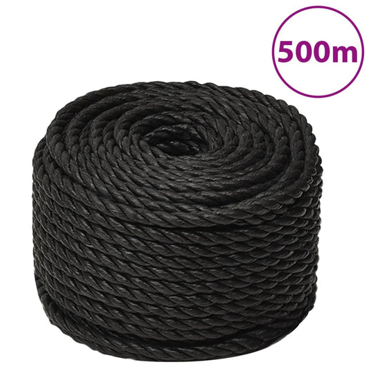 Arbeidstau svart 12 mm 500 m polypropylen