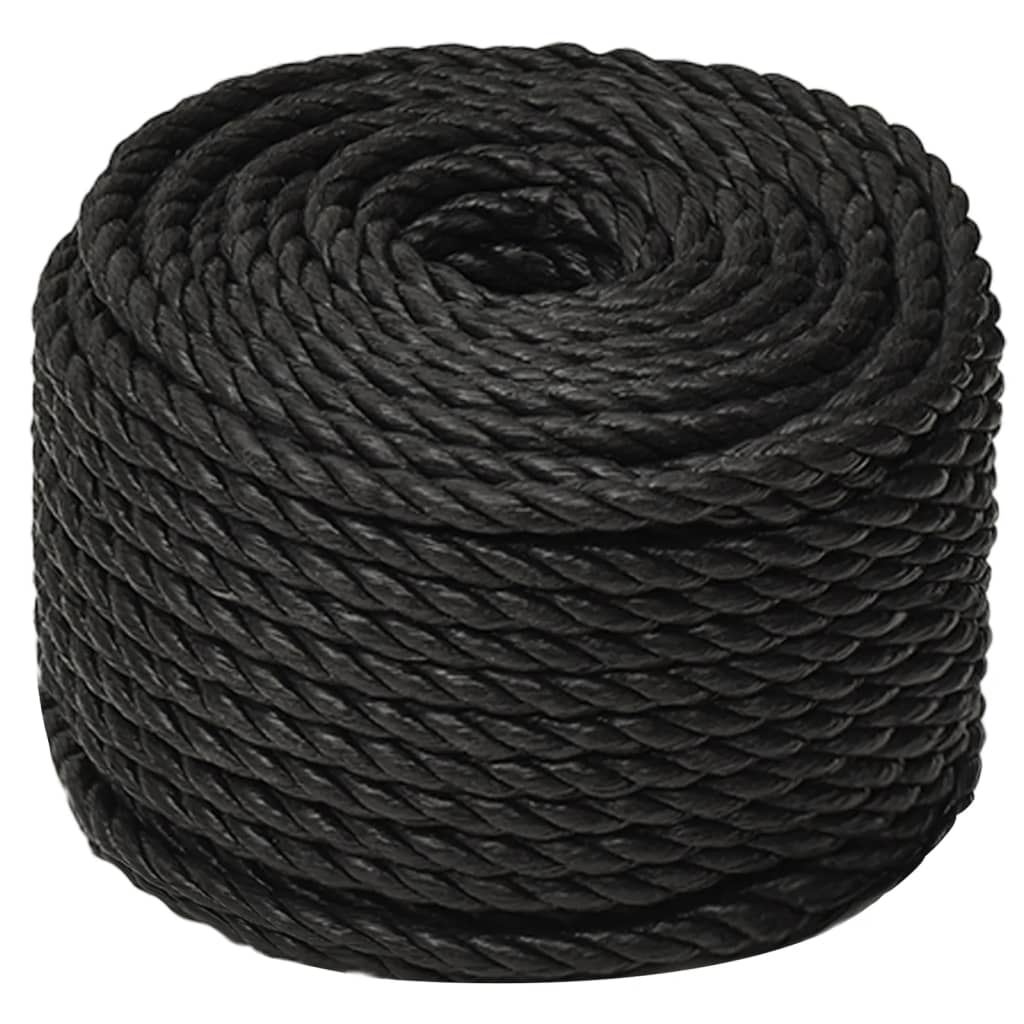 Arbeidstau svart 12 mm 500 m polypropylen