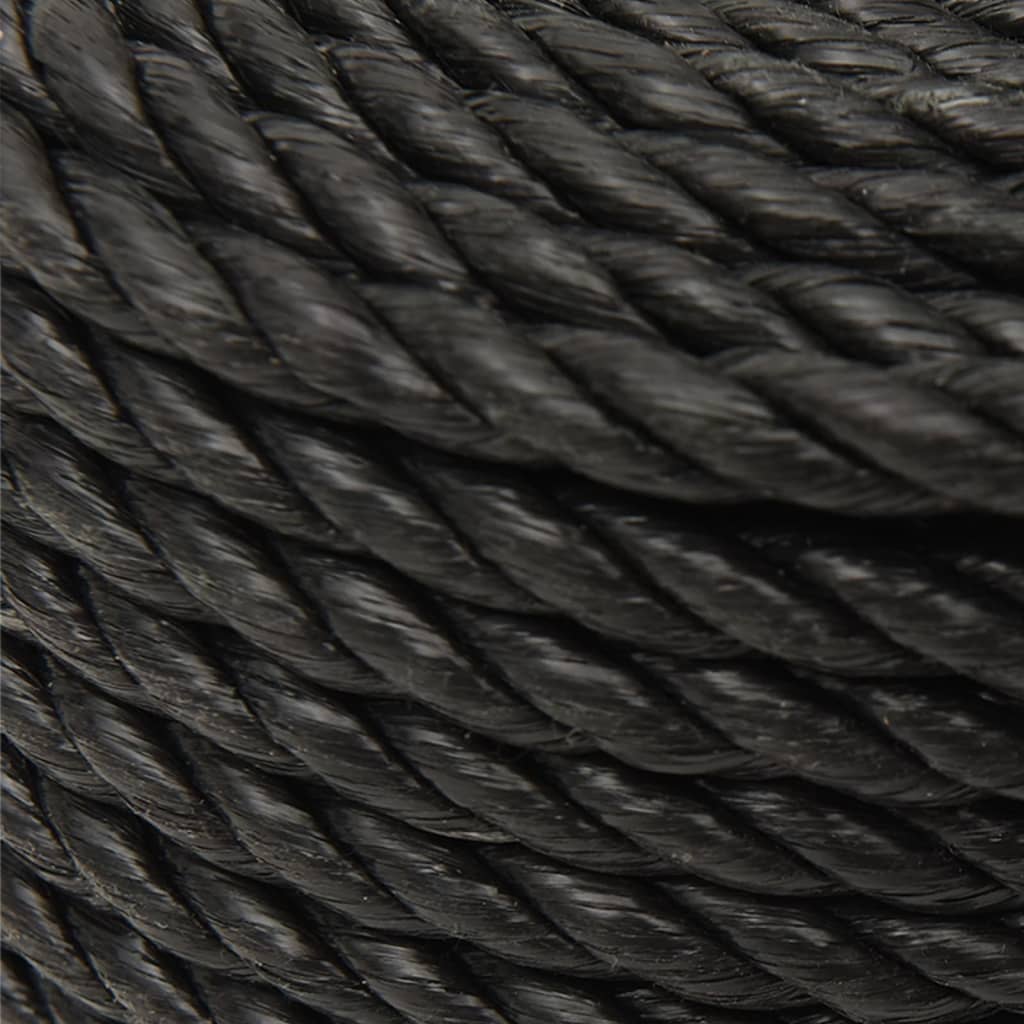 Arbeidstau svart 12 mm 500 m polypropylen