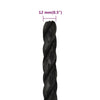 Arbeidstau svart 12 mm 500 m polypropylen