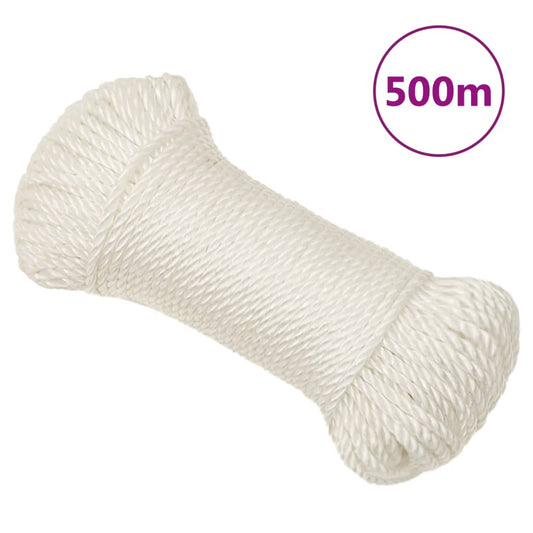 Arbeidstau hvit 3 mm 500 m polypropylen