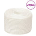 Arbeidstau hvit 10 mm 250 m polypropylen