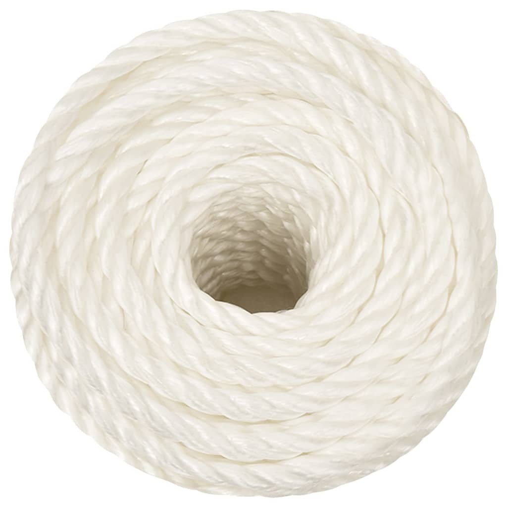 Arbeidstau hvit 10 mm 500 m polypropylen