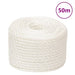 Arbeidstau hvit 12 mm 50 m polypropylen