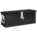 Oppbevaringsboks svart 60x23,5x23 cm aluminium