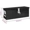 Oppbevaringsboks svart 60x23,5x23 cm aluminium