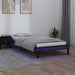 Sengeramme med LED svart 100x200 cm heltre