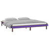 Sengeramme med LED honningbrun 120x200 cm heltre