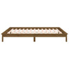 Sengeramme med LED honningbrun 120x200 cm heltre
