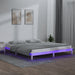 Sengeramme med LED hvit 180x200 cm Super King heltre