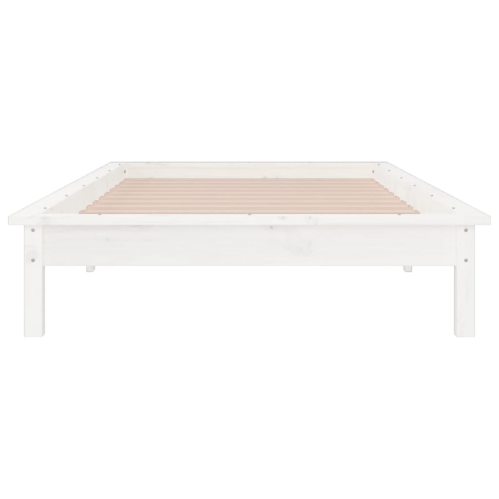 Sengeramme med LED hvit 75x190 cm Small Single heltre