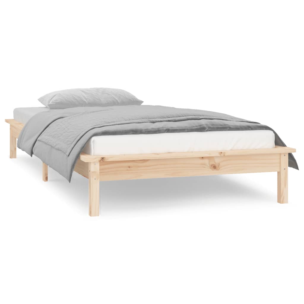 Sengeramme med LED 90x190 cm Single heltre