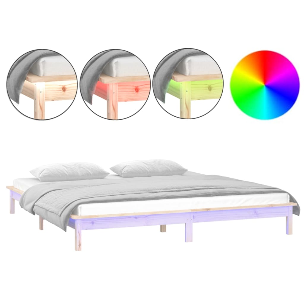 Sengeramme med LED 120x190 cm Small Double heltre