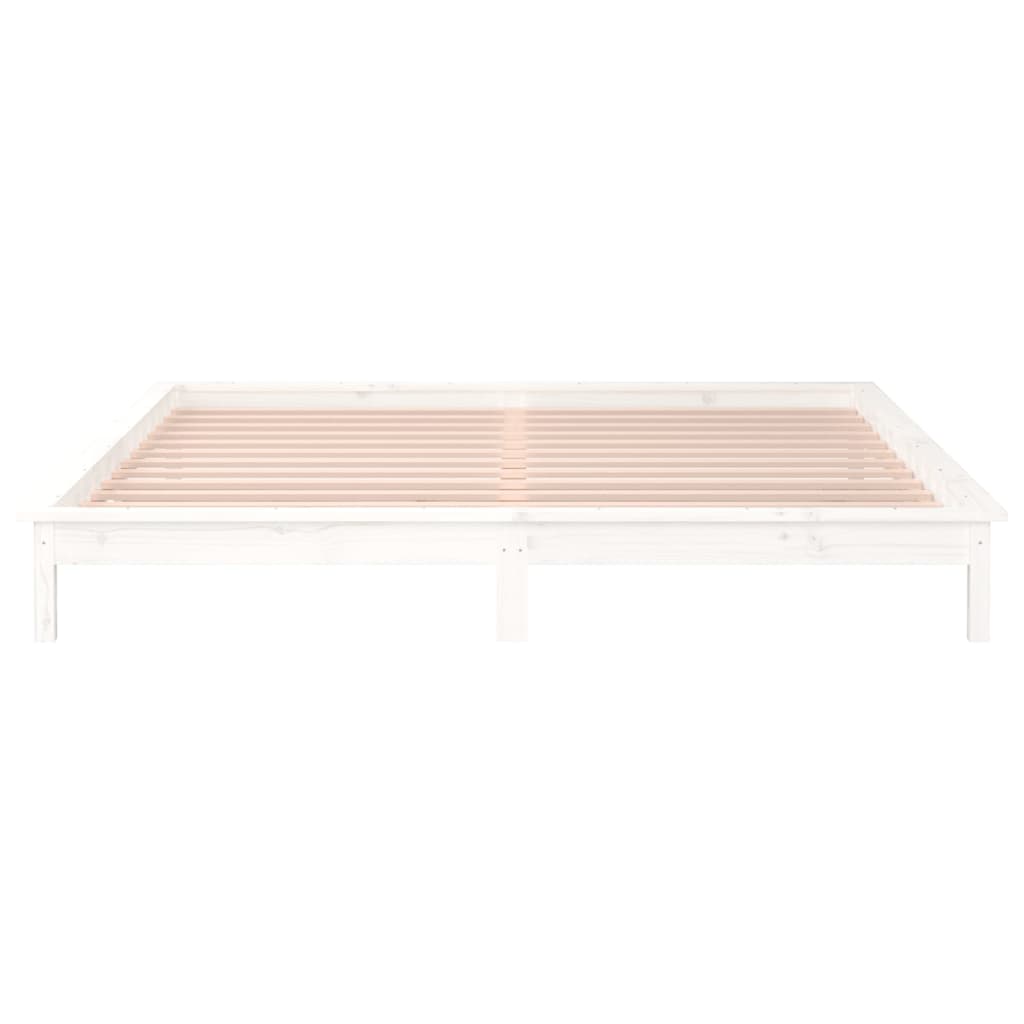 Sengeramme med LED hvit 120x190 cm Small Double heltre