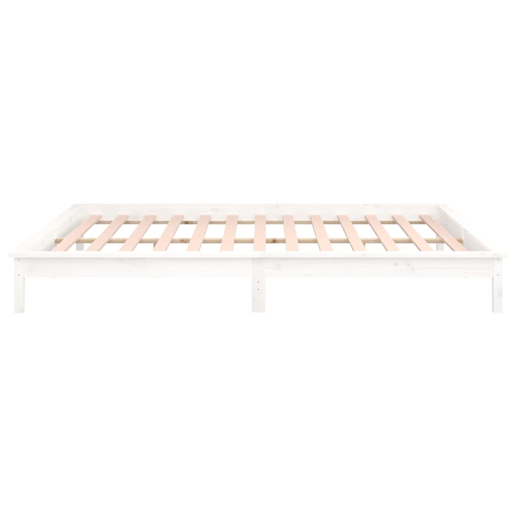 Sengeramme med LED hvit 120x190 cm Small Double heltre
