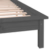 Sengeramme med LED grå 135x190 cm Double heltre