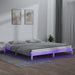 Sengeramme med LED hvit 140x190 cm heltre