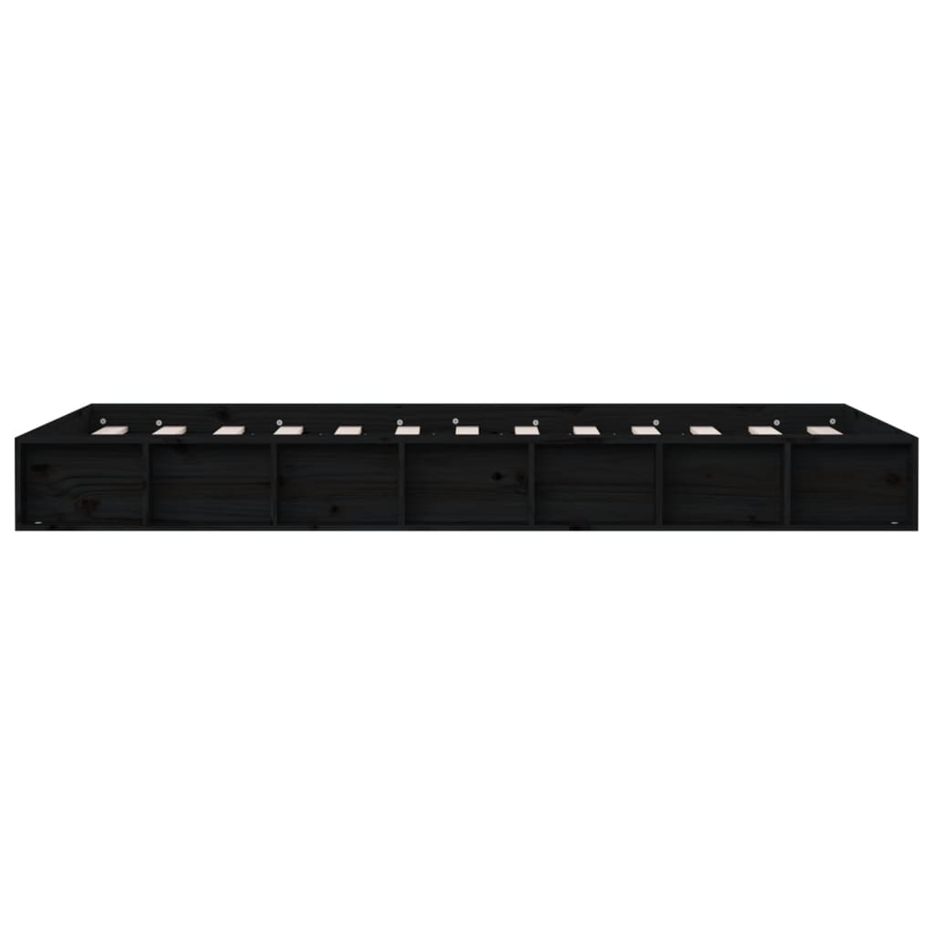 Sengeramme svart 135x190 cm Double heltre vidaXL