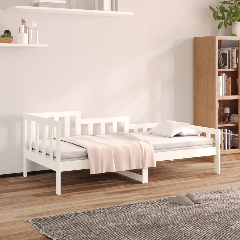 Dagseng uten madrass hvit 80x200 cm heltre furu vidaXL