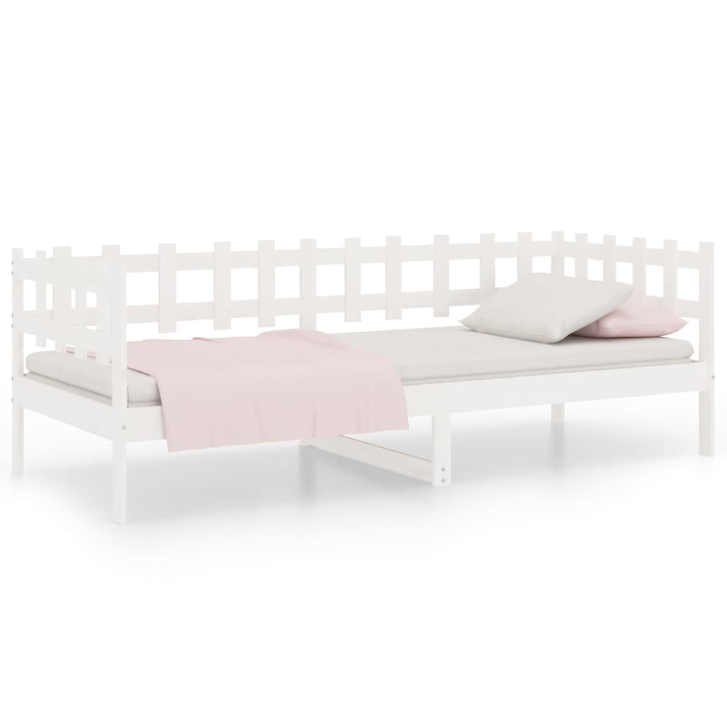 Dagseng uten madrass hvit 80x200 cm heltre furu vidaXL