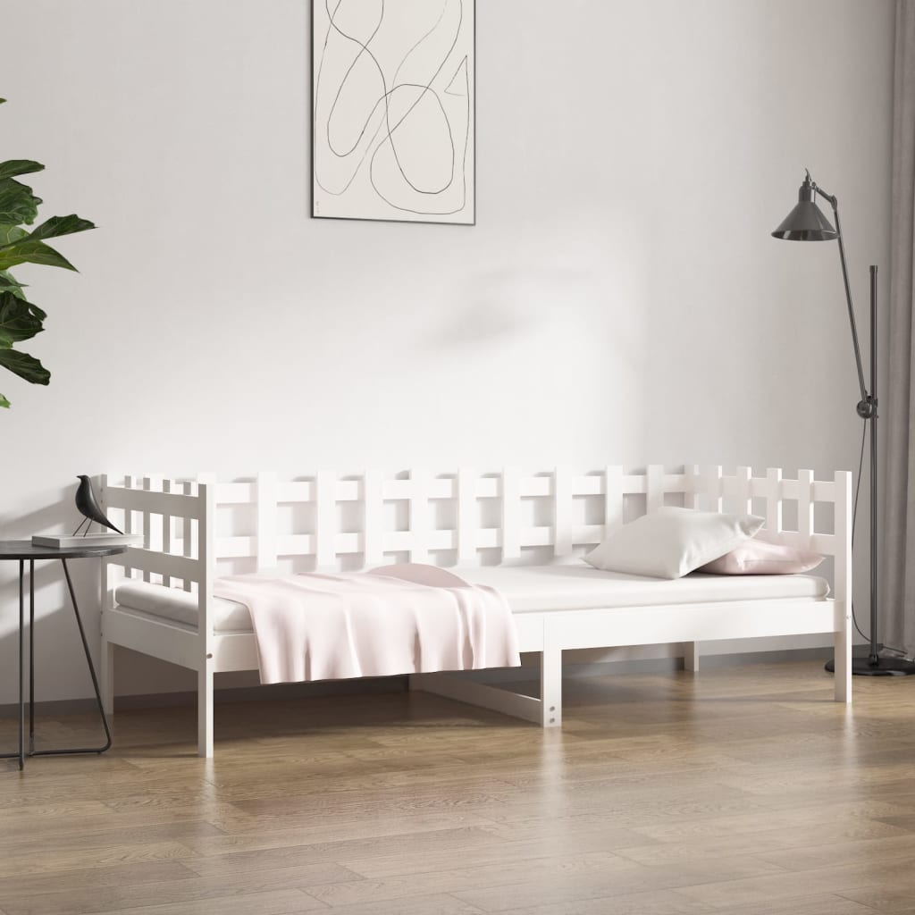 Dagseng uten madrass hvit 80x200 cm heltre furu vidaXL