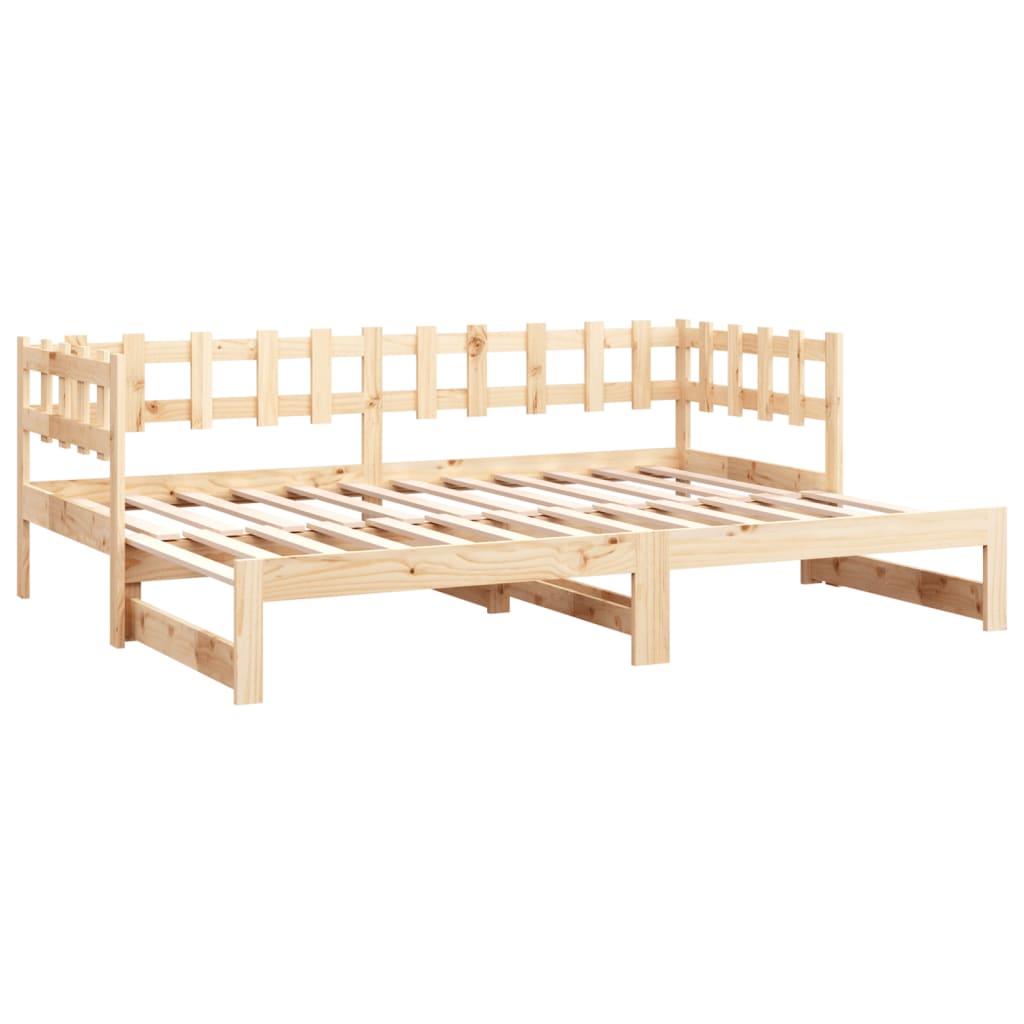 Uttrekkbar dagseng 2x(90x200) cm heltre furu