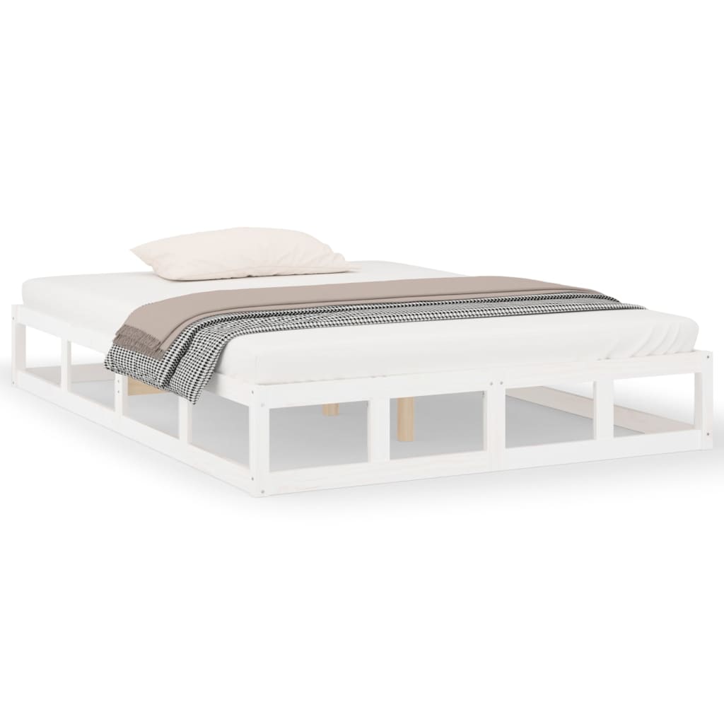 Sengeramme hvit 135x190 cm Double heltre