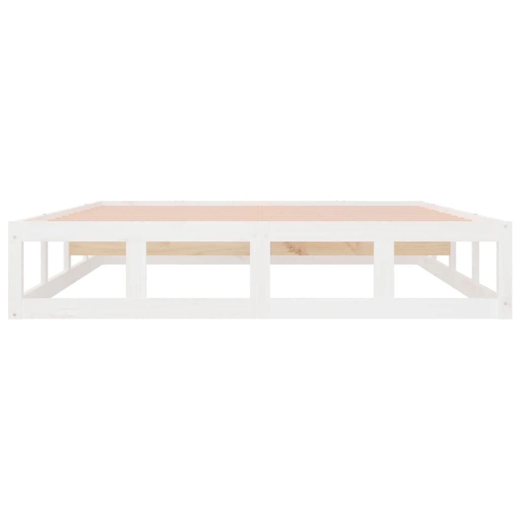Sengeramme hvit 135x190 cm Double heltre