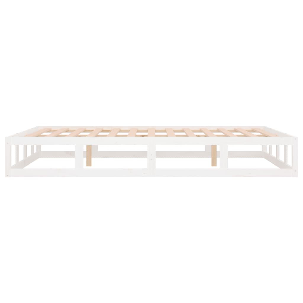 Sengeramme hvit 135x190 cm Double heltre