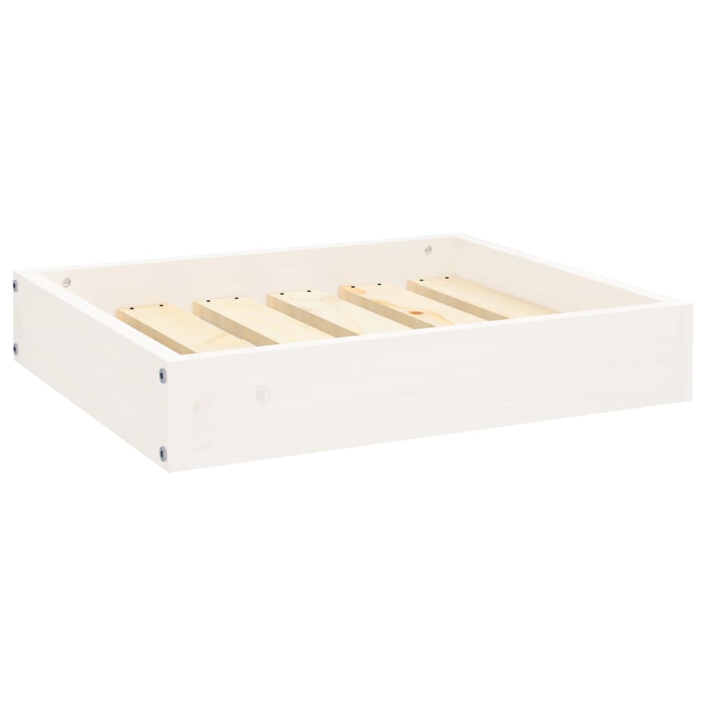 Hundeseng hvit 51,5x44x9 cm heltre furu