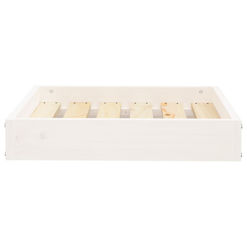 Hundeseng hvit 51,5x44x9 cm heltre furu