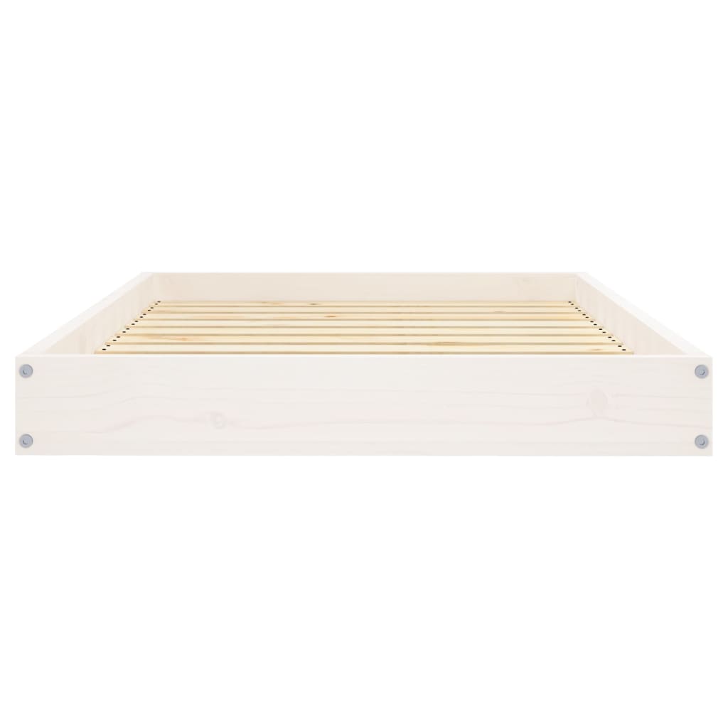 Hundeseng hvit 91,5x64x9 cm heltre furu