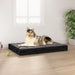 Hundeseng svart 91,5x64x9 cm heltre furu