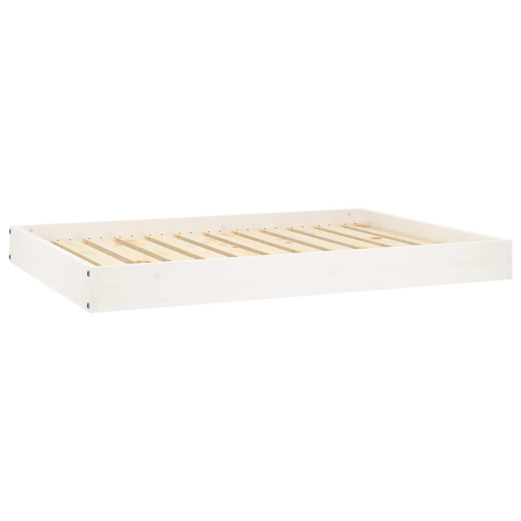 Hundeseng hvit 101,5x74x9 cm heltre furu vidaXL