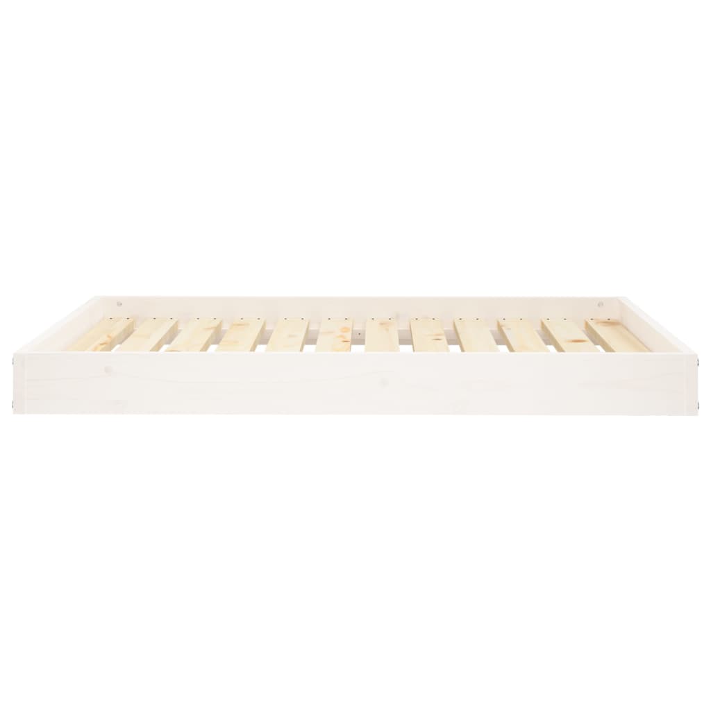 Hundeseng hvit 101,5x74x9 cm heltre furu vidaXL