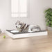 Hundeseng hvit 101,5x74x9 cm heltre furu vidaXL