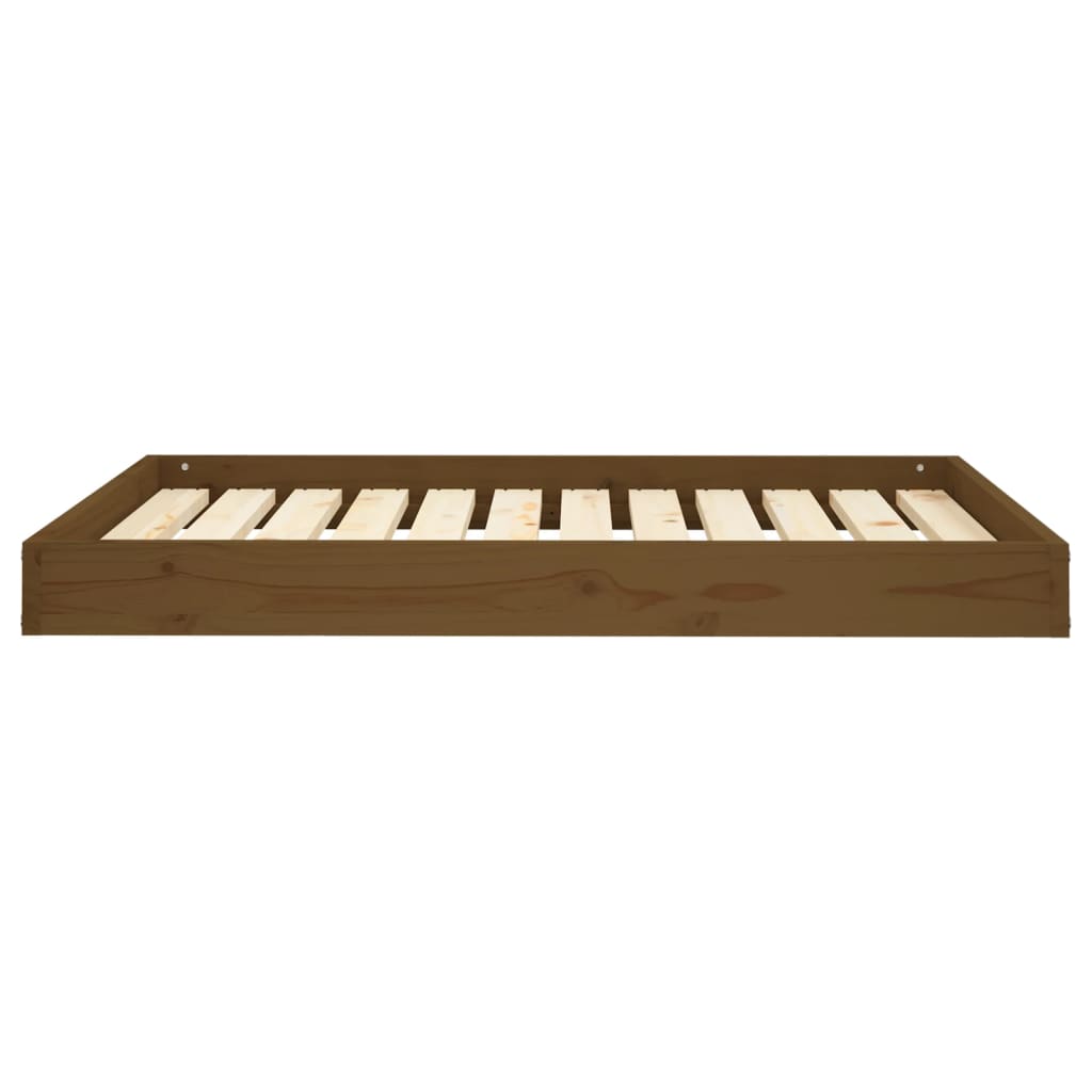 Hundeseng honningbrun 101,5x74x9 cm heltre furu