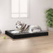 Hundeseng svart 101,5x74x9 cm heltre furu
