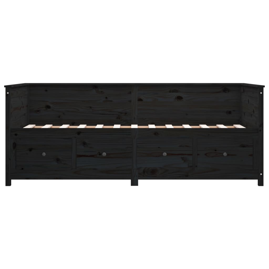 Dagseng svart 90x200 cm heltre furu