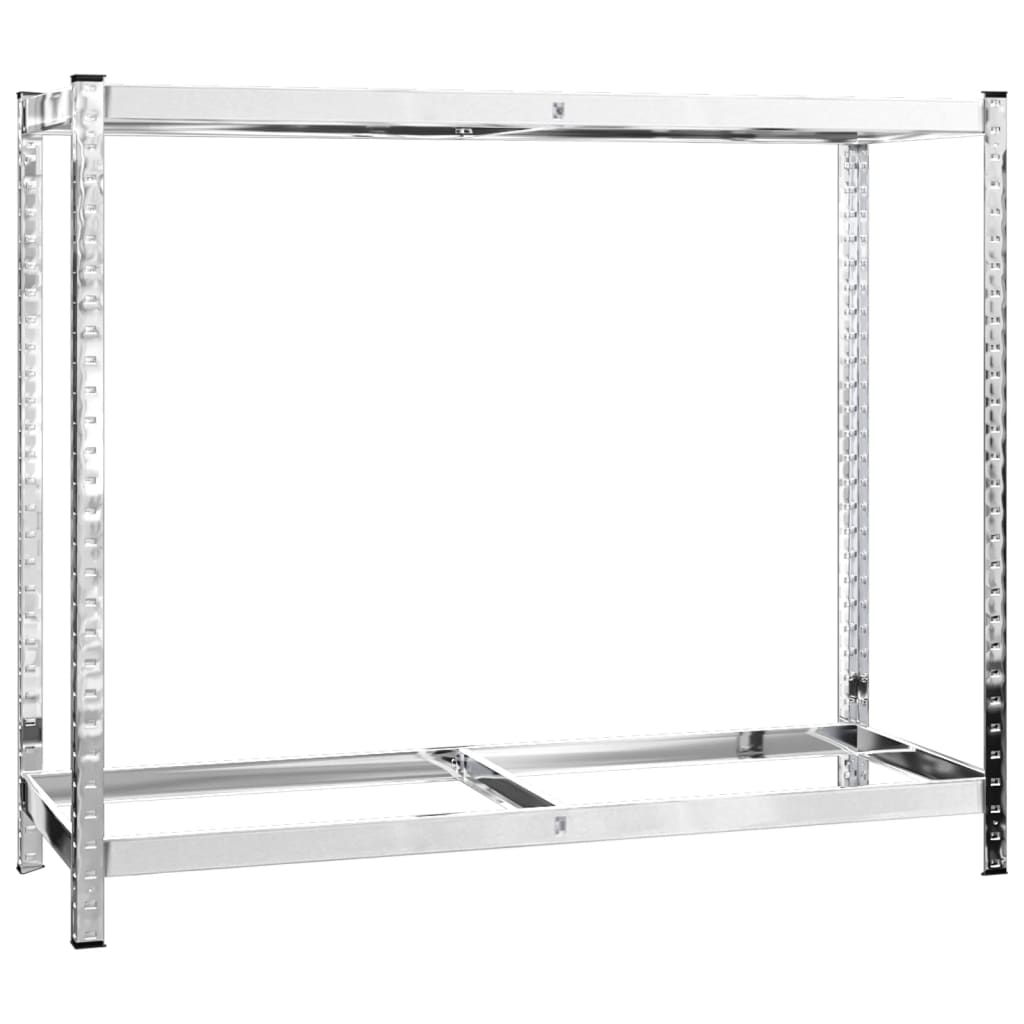 Dekkstativ 2 lag sølv 110x40x110 cm stål