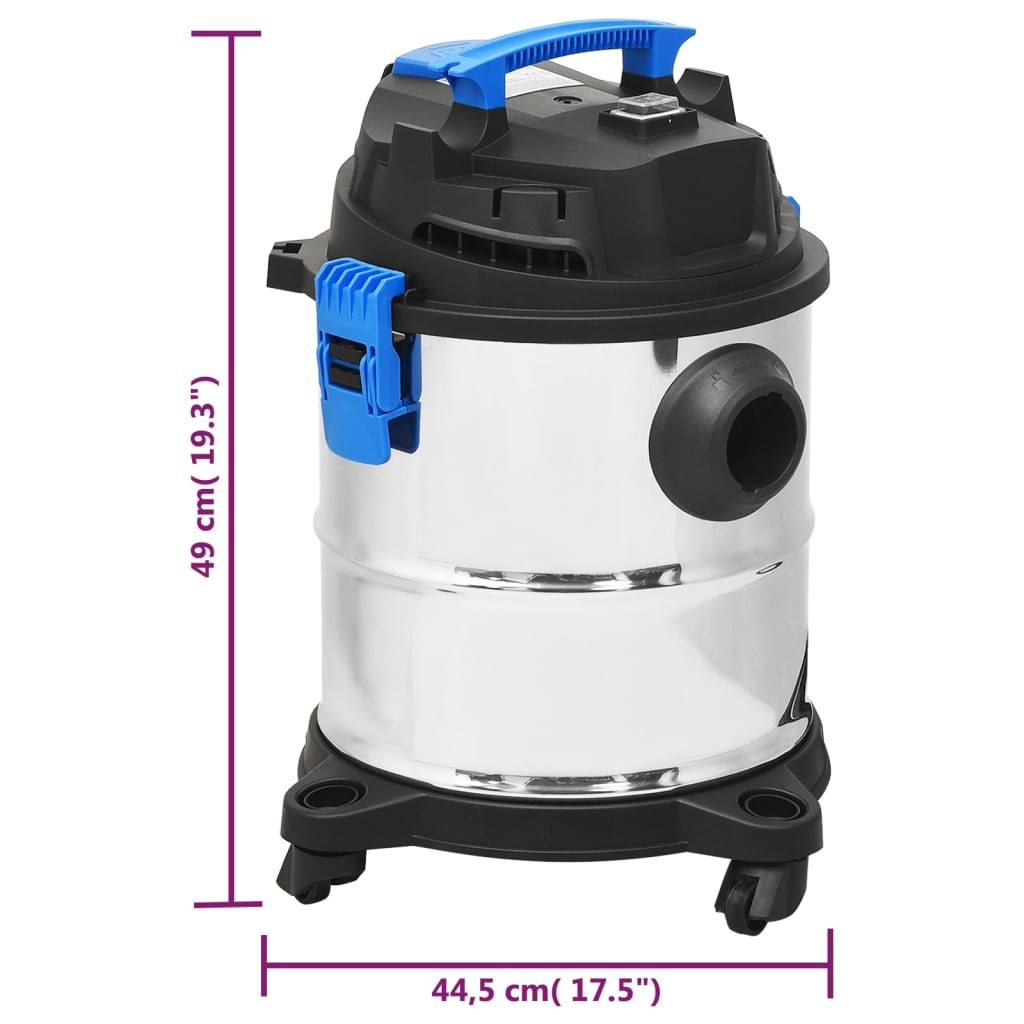 Våt-/tørrstøvsuger 1200 W 20 L sølv