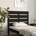 Sengegavl svart 100x3x80 cm heltre furu