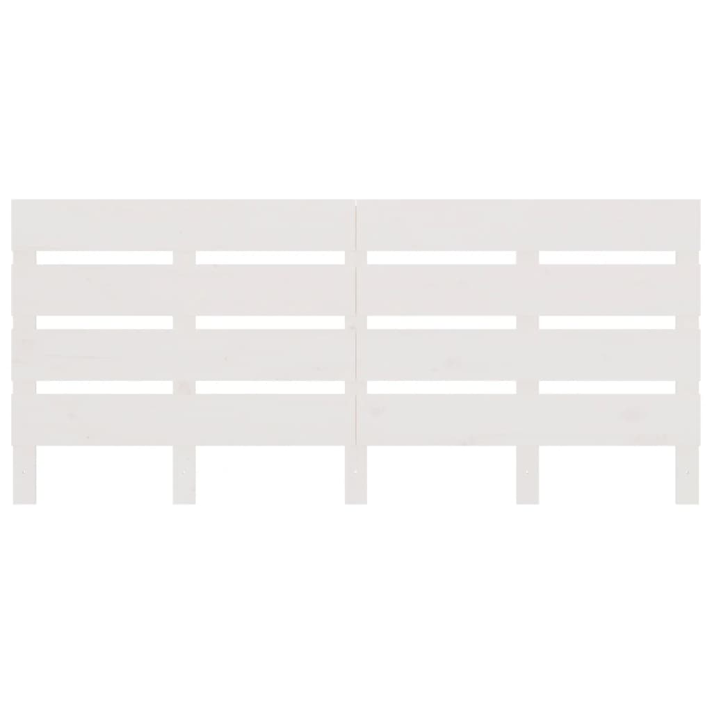 Sengegavl hvit 140x3x80 cm heltre furu