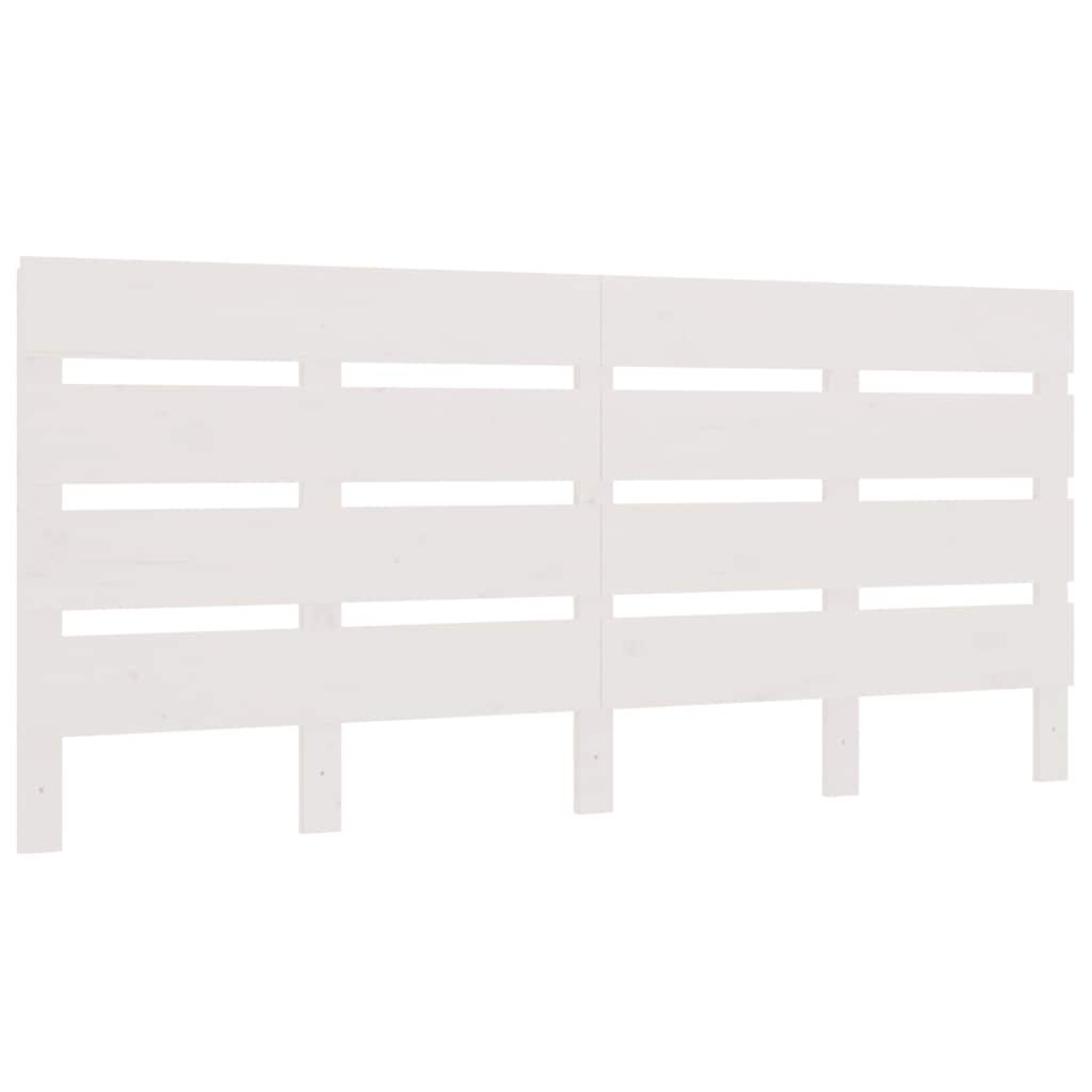 Sengegavl hvit 180x3x80 cm heltre furu