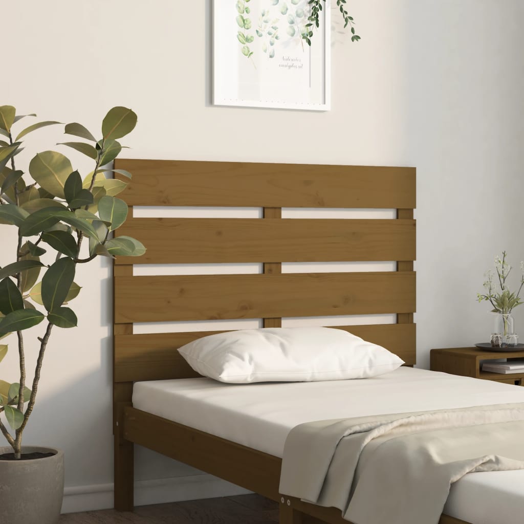 Sengegavl honningbrun 75x3x80 cm heltre furu