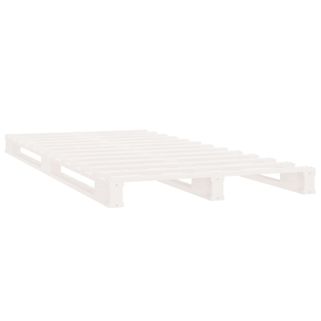 Palleseng hvit 90x190 cm heltre furu Single