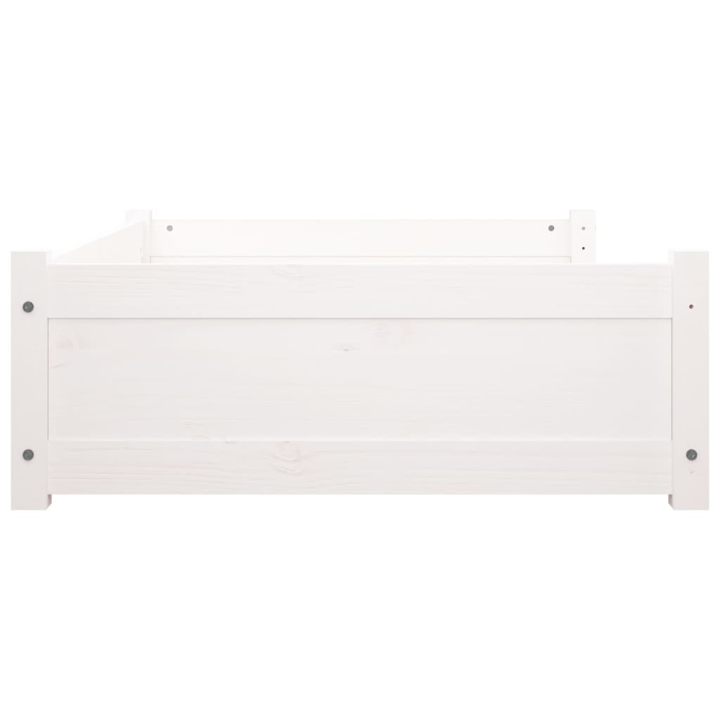 Hundeseng hvit 105,5x75,5x28 cm heltre furu
